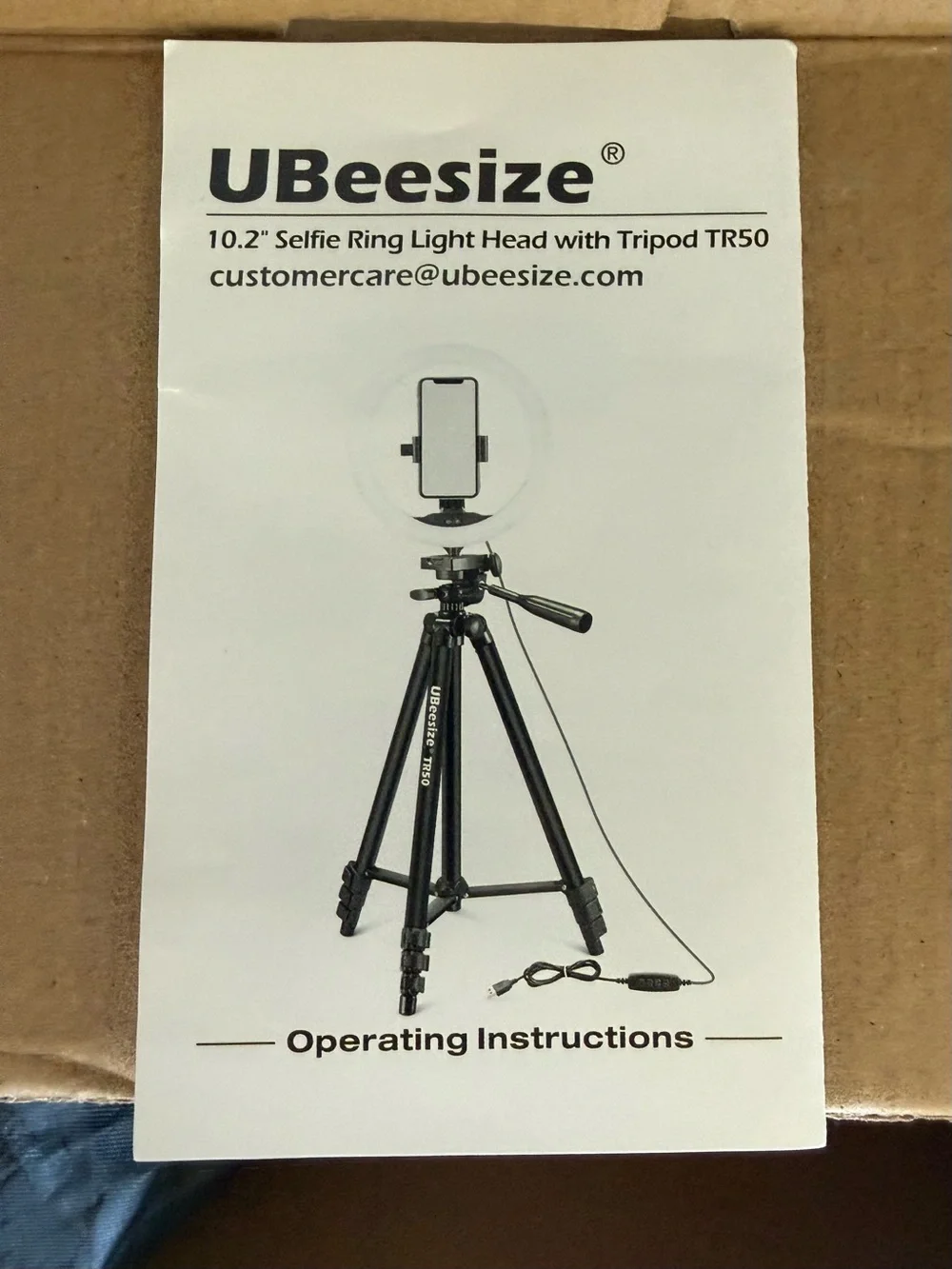 Like New UBeesize 10.2” Selfie Ring Light with Tripod